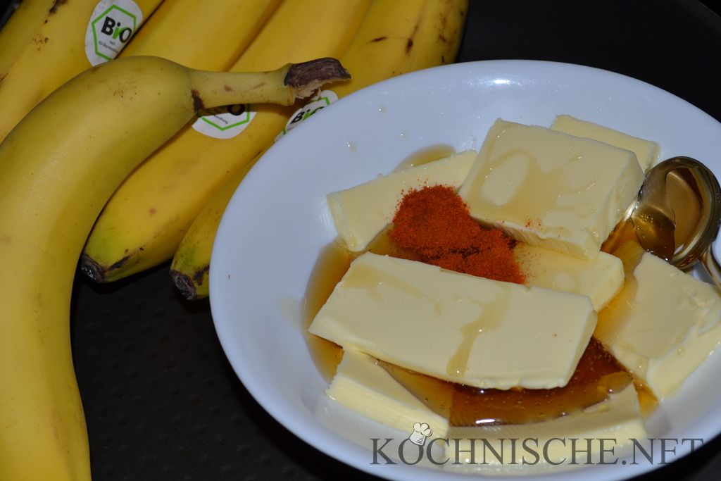 Gebackene Chili-Bananen mit Schoko-Chili-Eis | Kochnische.net