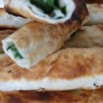 Börek mit Mangold und Feta gefüllt. Lecker!