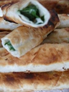 Börek mit Mangold und Feta gefüllt. Lecker!