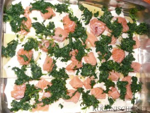 Lecker Lachs-Spinat-Lasagne