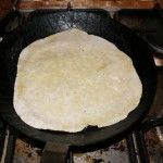 Backen einer Tortilla